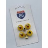 Set of 4 Valve Caps + 2 Bicycle Adapters -