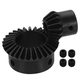 sourcing map 2Pcs Tapered Bevel Gears Set, 1.5 Mod 1:2 (15T/30T) Harden Steel Straight Bevel Gear, 90 Degree Steering Motor Gears, (8/25mm Shaft Hole)
