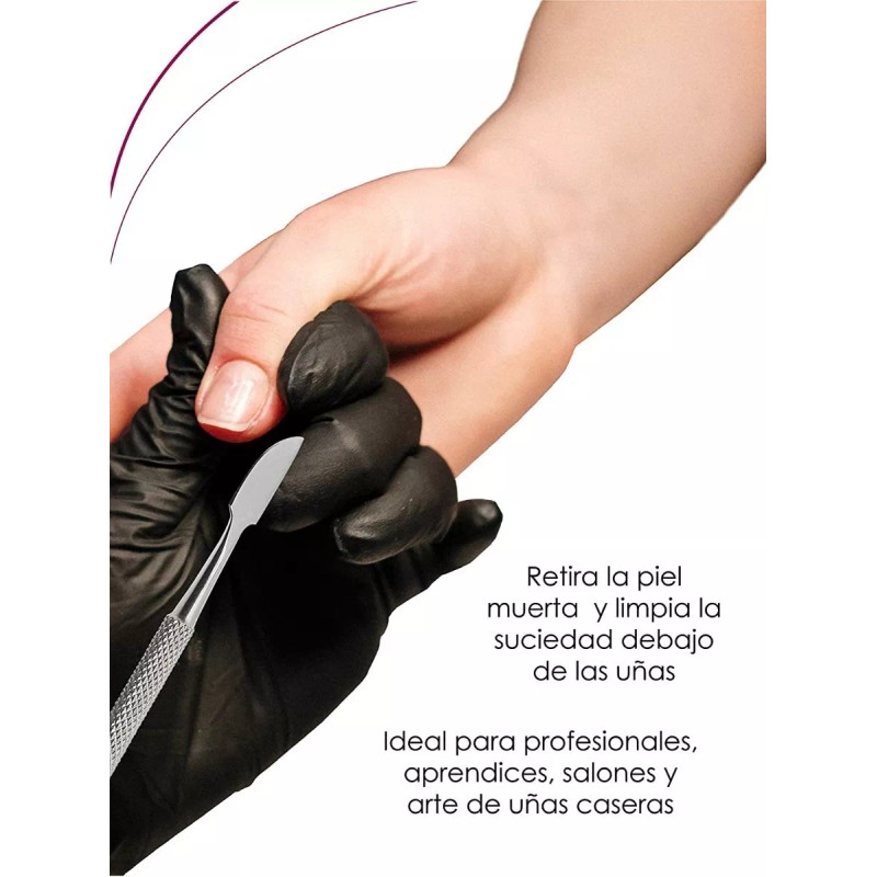 Yusibra Bisturi Empujador Para Uñas Manicure Acero Inoxidable