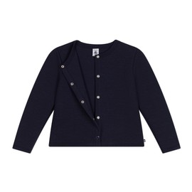 Petit Bateau Girls Long Sleeve Cardigan, Smoking.