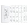 Bates- Light Switch Guard Cover, 12 Pack, Clear, Toggle Switch