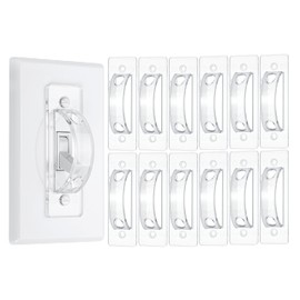 Bates- Light Switch Guard Cover, 12 Pack, Clear, Toggle Switch Cover, Light Switch Blocker, Light Switch Cover Child Proof Light Switch Cover Guard, Lightswitch Cover, Toggle Switch Guard