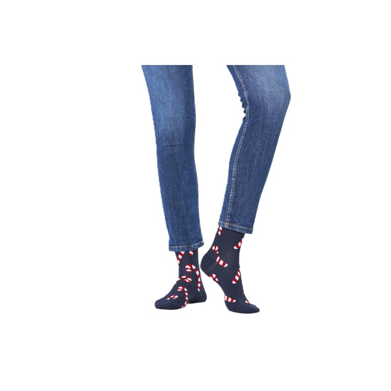 Happy Socks Unisex Candy Cane Socks, Multi-Colour, 3-7, multicoloured