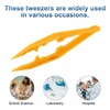 PATIKIL 30 Pcs Plastic Tweezers for Craft, 4" Small Plastic