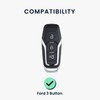 kwmobile Key Cover Compatible with Ford - Carbon