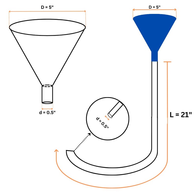 Wirthco 32832 Funnel King 1 Pint Funnel with 21" Flexible
