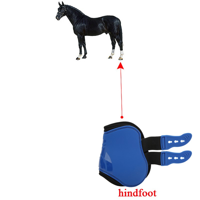 2Pcs PU Neoprene Leg Horse Boots Horse Leg Brace Guards