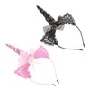 Gatuida Unicorn Headband Set of 2 Soft Fabric Cosplay Hair