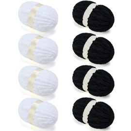 ERLYEEN Chenille Chunky Yarn Soft Thick Fluffy Jumbo Yarn for Arm Knit Blanket