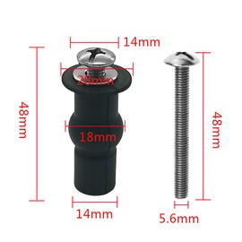 Toilet Seat Fittings 4 Pack Toilet Seat Screws Hinges Expanding Rubber Top Nuts Screws Toilet Lid Fixings Fixtures