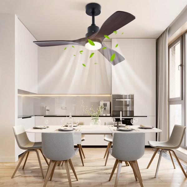 42'' Ceiling Fan Light W Remote Control&Timer Function3 Blade Fan