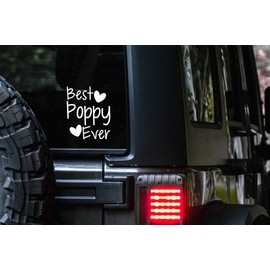 Best Poppy Ever Vinyl Car Decal, 6.5"x4.5", Color Options