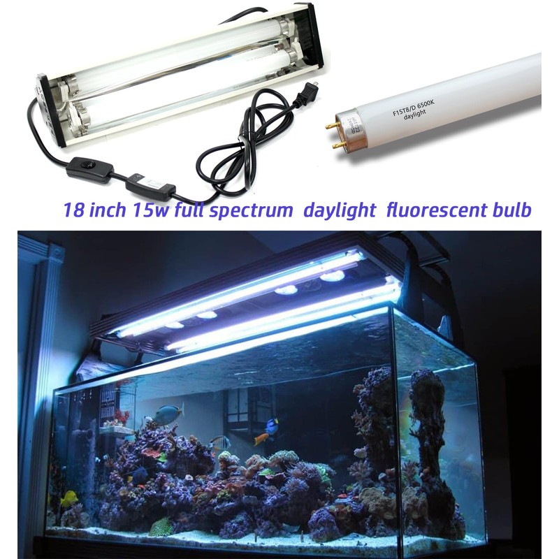 18'' Full Spectrum Daylight 15Watt Aquarium and Plant Light Bulb,Bright
