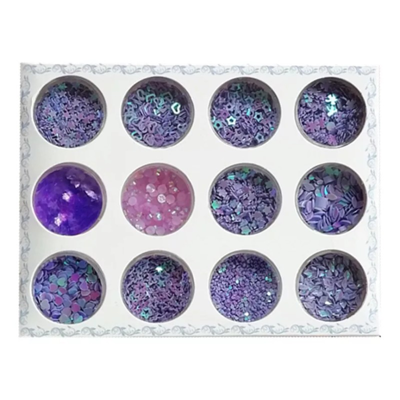 Dolores Glitter Decoracion Para Uñas Y Esmaltes 12 Varios Modelos