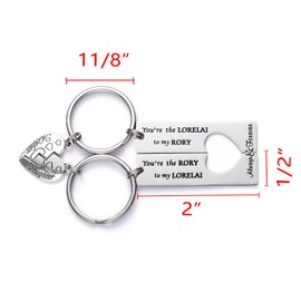 LParkin LParkin Gilmore Girls Merchandise Keychains For Mother Daughter Gifts Keychain Set of 2