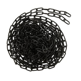 VIDETOL 8 Metres Length 304 Stainless Steel Chain, 3mm Heavy Duty Chain Links, Black Galvanized Steel Welded Link Chain Lift for Fence Gate, Garage Doors, Swing Chain and Bicycle Security Lock