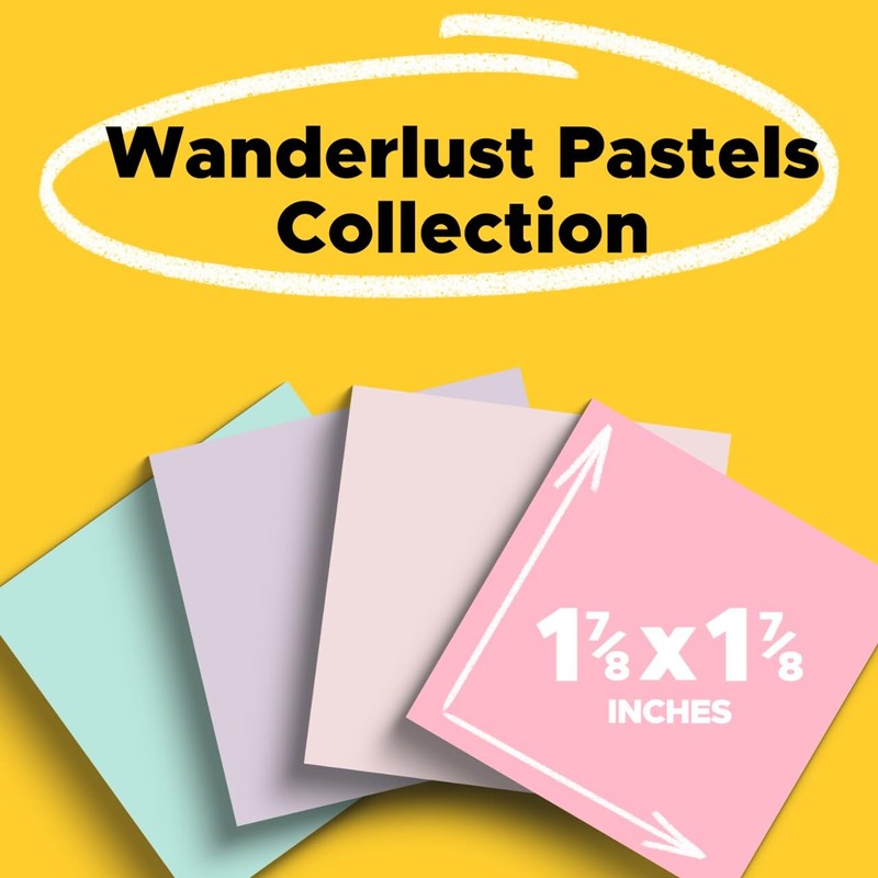 Post-it 100% Recycled Paper Super Sticky Notes, 1 7/8 x