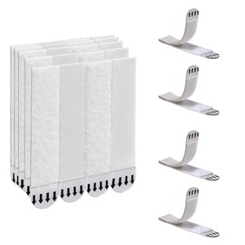 LINXINS Picture Hanging Strips Heavy Duty 24-Pairs(48 Strips) Wall Hanging Strips, Photo Frame Stickers for Wall, Wall Stickers, No Damage Wall Hangers Strips for Frame and Wall Art