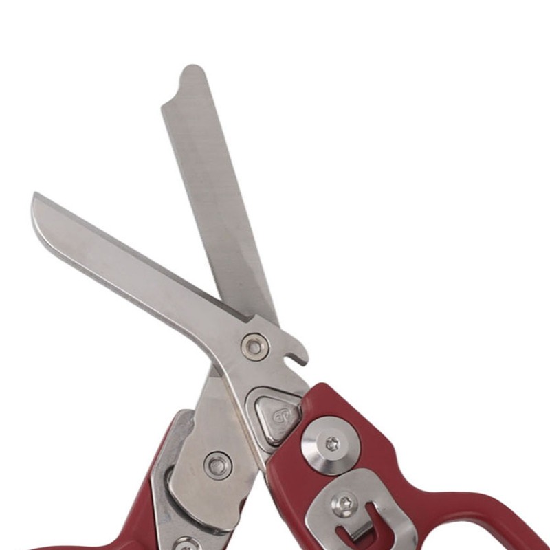 Emergency Response Shears Aluminum Alloy Multifunction Foldable Shears for Indoor