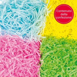 Baker Ross Carta a Striscioline (Confezione 72g) in Colori Primaverili per lavori artistici e creazioni pasquali Fai da Te