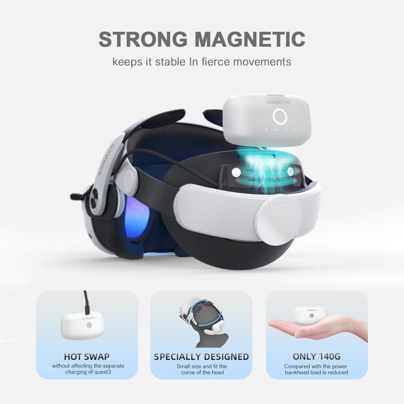 BOBOVR M3 Pro VR Battery Head Strap - Magnetic Quick-Swap