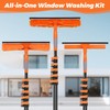 Msnaile Window Washing Kit with Extension Pole 4.7 to 24FT,