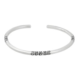 Treasure Bay Solid 925 Sterling Silver Bangle for Men and Women One Size Silver, Silver