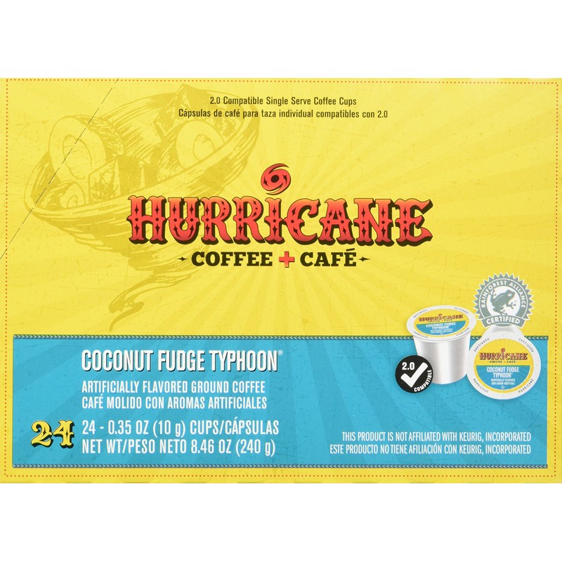 Hurricane Coffee & Tea Coconut Fudge Typhoon Single Cup Coffee