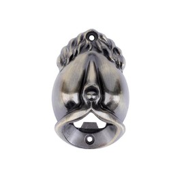 Personality Old Bronze Iron Wall Mount Bottle Opener, Creative Beer Bottle Opener,funny Corkscrew with Screws Used for Bars, KTV,Hotels, Home