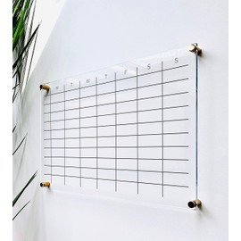 Large Clear Acrylic Daily Schedule Board for wall | Dry-Erase Message White Board Calendar Wall Mounted Office Home Family Organization Tools Must Haves School Kids Adult Mom Teen Monthly Weekly ADHD