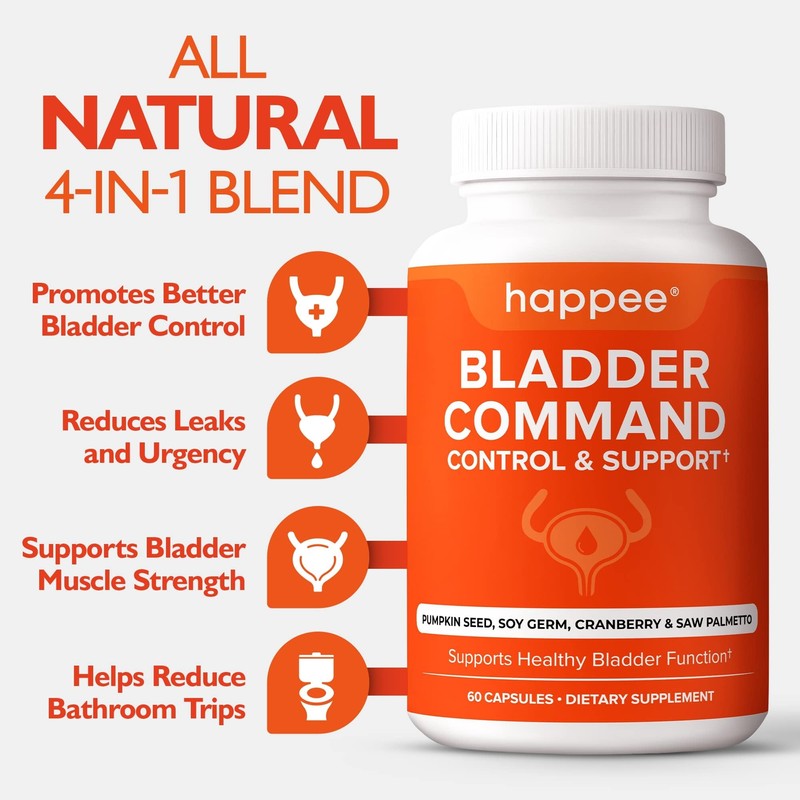 Happee Bladder Control Supplement for Women & Men - Pumpkin