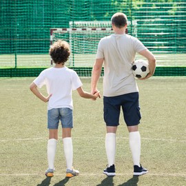 ARERWA Children's Football Socks - 1 Pair Extra Long Breathable Padded Compression Socks Non-Slip Sock Socks for Outdoor Sports Hiking Running Walking 30-46 Children Men Women, 01 white (1 pair)