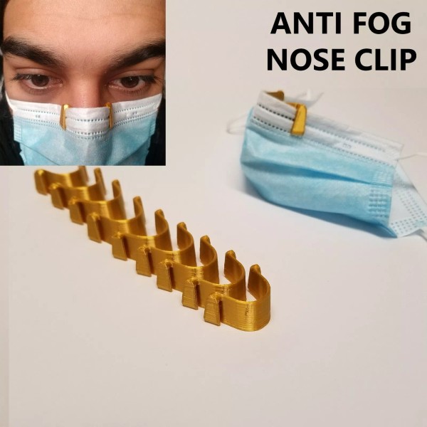 Unbranded Anti-Fog Nose Clips 10 Clips Gold for Face Protection