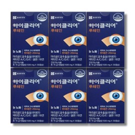 Chong Kun Dang Health iClear Lutein Eye Aging 30 Capsules 6 Boxes Marigold Extract / 종근당건강 아이클리어 루테인 눈노화 30캡슐 6박스 마리골드추출물