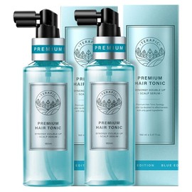 Therapic Premium Hair Tonic Synergy Double Up Blue & Itchy Scalp, 2 Pieces, 160ml / 테라픽 프리미엄 헤어토닉 시너지 더블 업 블루 & 가려운 두피, 2개, 160ml