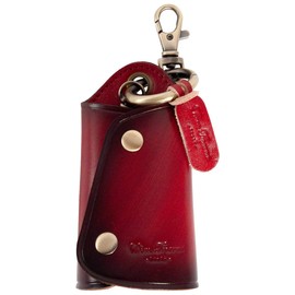 Dom Teporna Women's Smart Key Case, Genuine Leather, Men's Cowhide Leather, Graduated Leather, Italian Leather, Key Charm, Leather Accessories, Keys, Storage, red