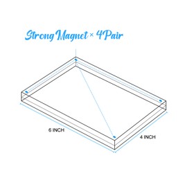 JUOIFIP 3 Pack Acrylic Picture Frame 4×6 Clear Double Sided Magnetic Photo Frame - Frameless Baby Friend Family Picture Desktop Display with Support Stand and Gift Boxes