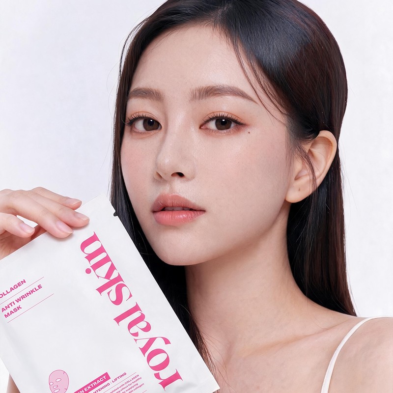 Royal Skin Collagen Anti-Wrinkle Mask Pack, 1 pack per day,