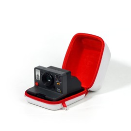 Rieibi Hard Case for Polaroid OneStep 2/OneStep+/Now/Now+ - EVA Fabric Protective Case for Polaroid One Step 2/One Step+ Plus/Now/Now+ Plus Instant i-Type Camera, white/red, EVA case