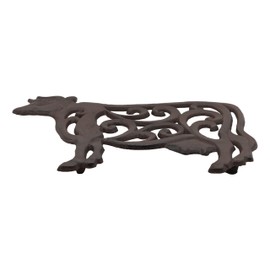 Ebros Gift 10.5" Wide Western Farm Bovine Cow with Lace Scrolls Design Cast Iron Metal Trivet Southwest Rustic Country Ranch Cows Vintage Decorative Accent for Wall Or Table Furniture
