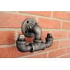 Industrial Pipe Hooks - Black pipe coat hook, towel hook,