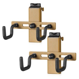 Savior Equipment Wall Rack System Heavy-Duty Steel Tactical Dual J-Hooks for Handgun Pistol Revolver Wall Mount Hanger, Tan