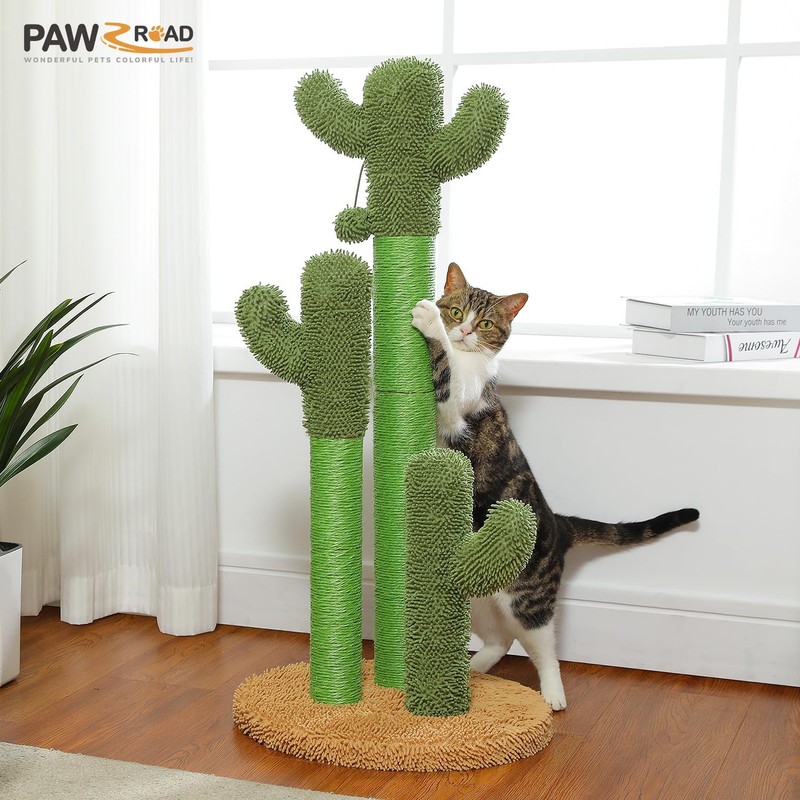 PAWZ Road Cat Scratching Post Cactus Cat Scratcher Featuring with