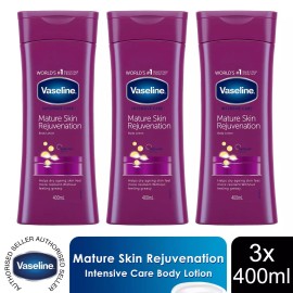 Vaseline Intensive Care Body Lotion, Mature Skin Rejuvenation, 3 Pack, 400ml