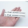 Pair Set LT4 Supercharged Highly Polished Real Aluminum Emblems Badge