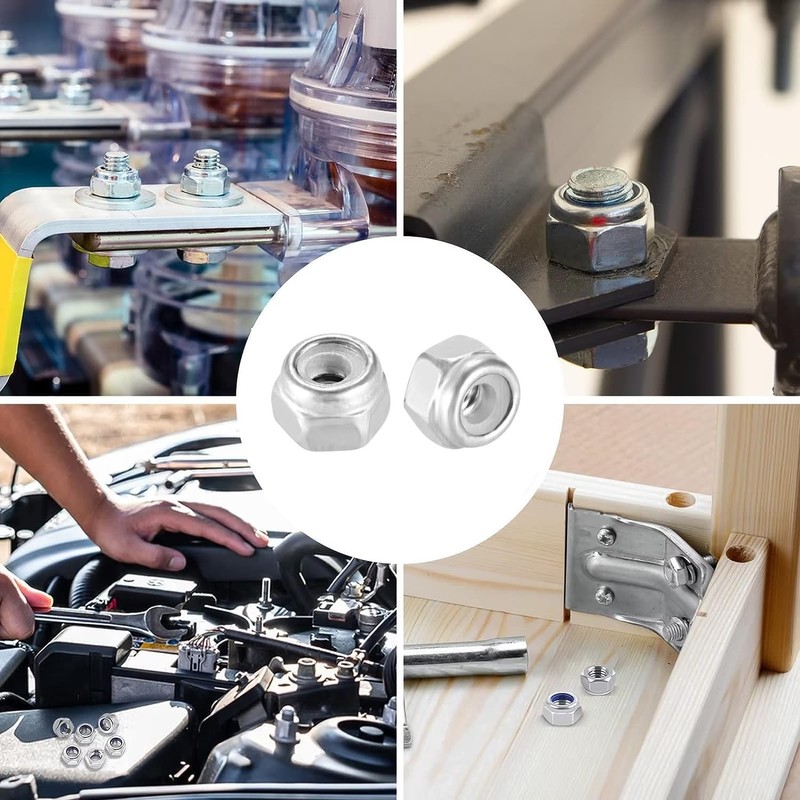 TA-VIGOR 20Pcs Hex Lock Nuts, M2 x 0.4mm Threaded Stainless