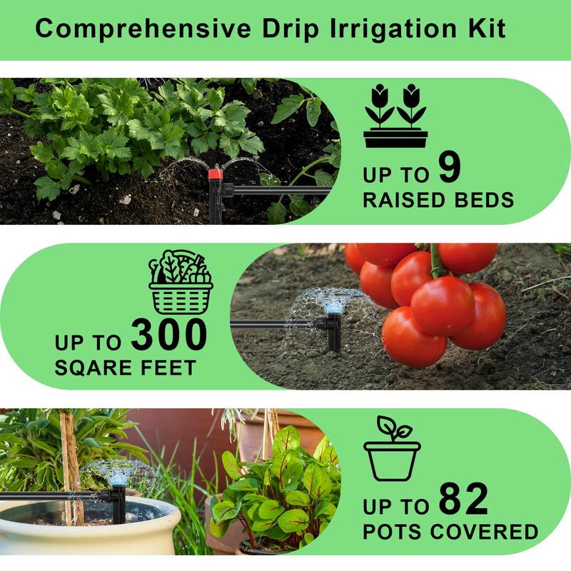 Drip Irrigation System Kit – 2025 New Quick-Connect Automatic Watering