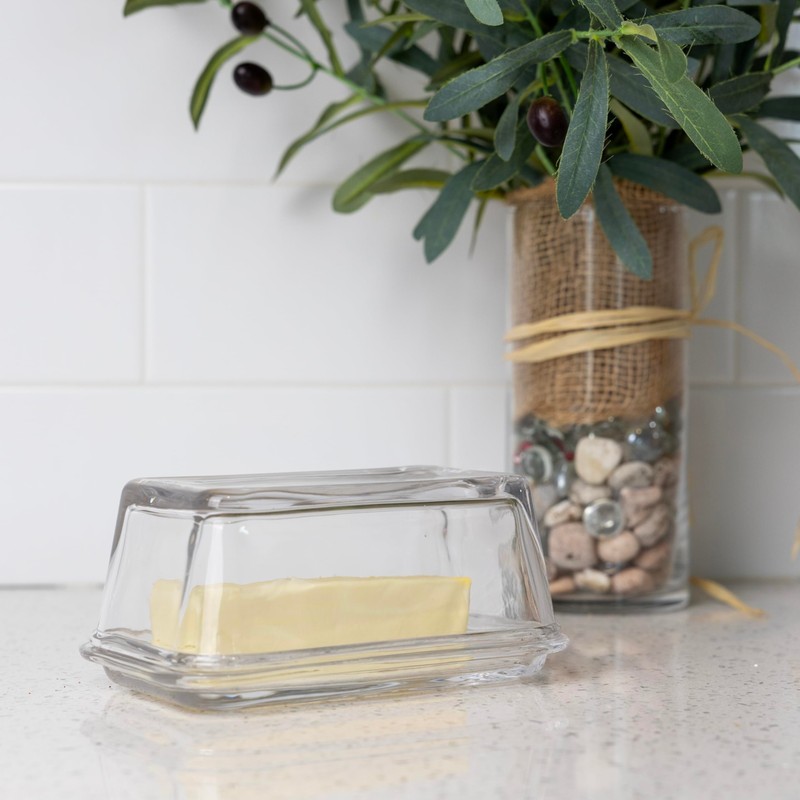 Fox Run Glass Butter Dish With Cover, For The Counter