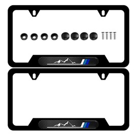 2Pack 3D Metal for Toyota Tacoma 4Runner Tundra Rav4 Highlander Sequoia TRD License Plate Frames,Tri-Color License Plate Tag Universal Fit for Cars