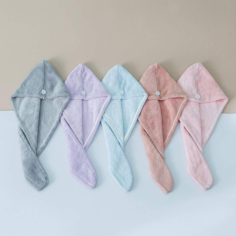 Microfiber Hair Drying Wrap Towel for Women Turban Fast Dry